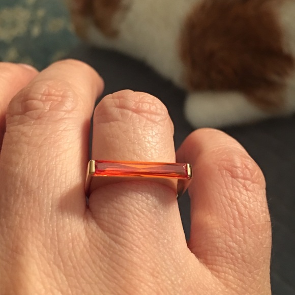 Solid sterling silver 3 stackable rings with fancy cut CZ stones - Picture 7 of 8